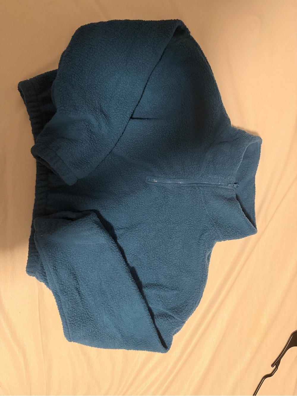 Plush Half-Zip Fleece Cropped Jacket